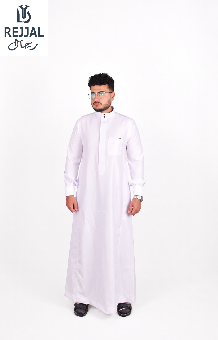 ثوب رچال خلية أبيض